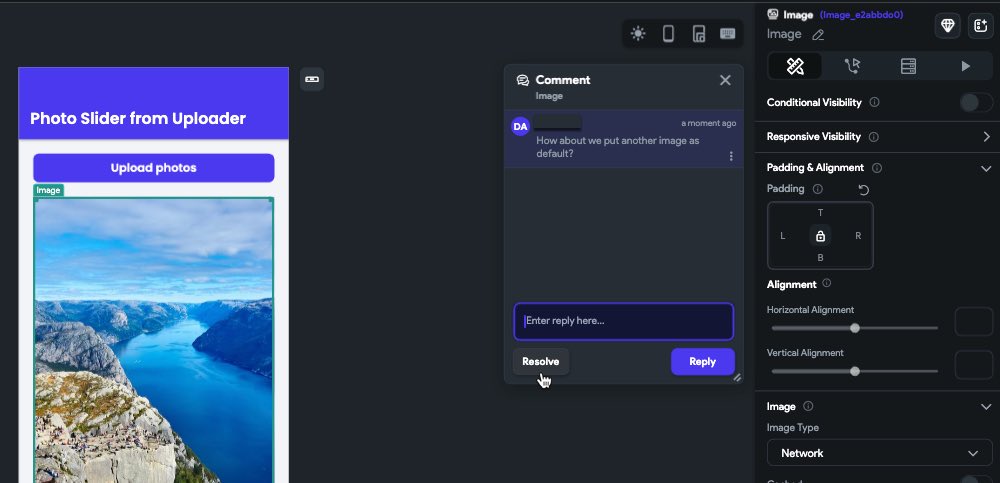 flutterflowtips's tweet image. Now @flutterflow, You can comment on any widget, page, etc
1- select the widget
2- hit the command menu
3- create a new command

The commands could be a to-do list in your project.

#flutterflow #flutterflowtips
