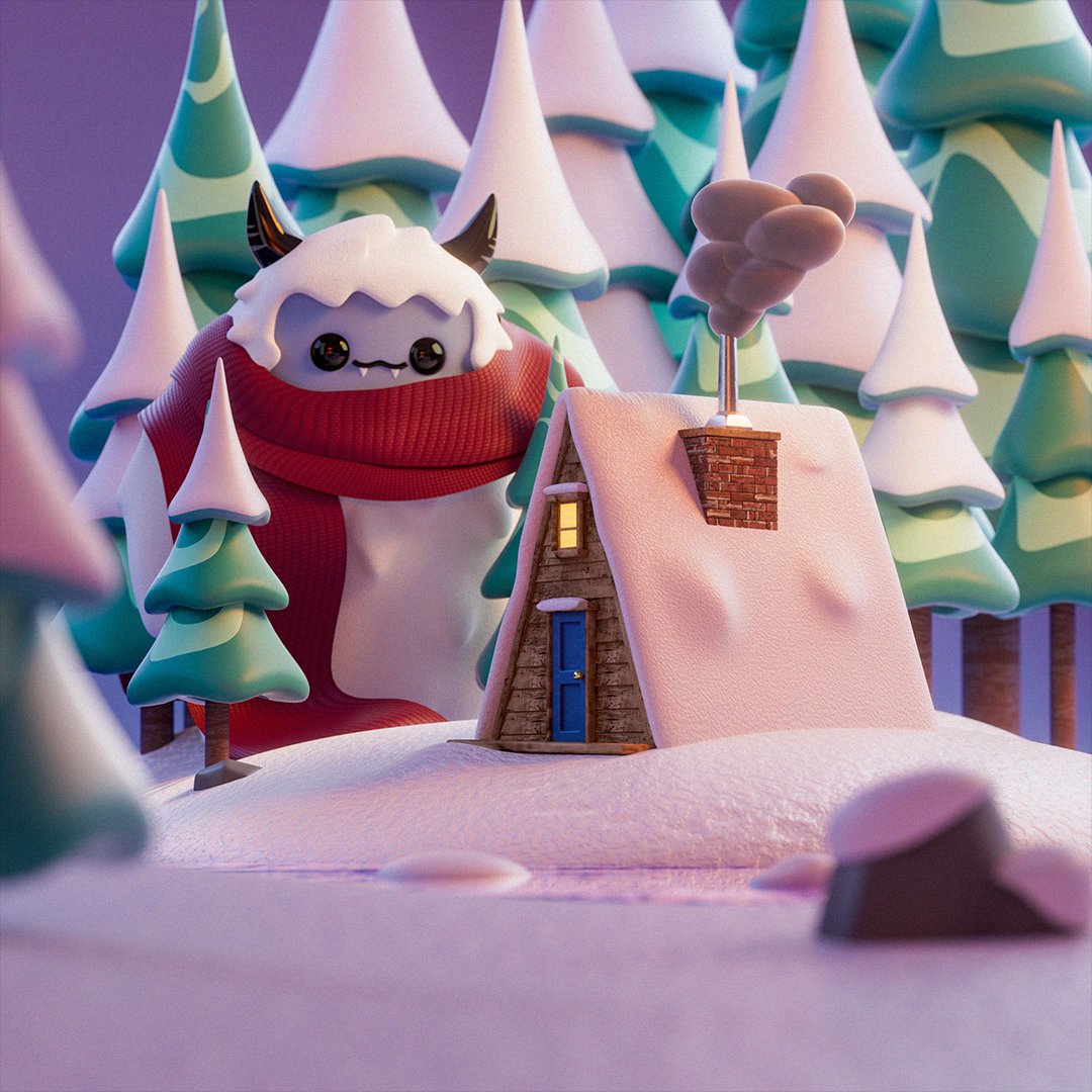 polysbymolly's tweet photo. DAY 17 - SNOW❄️The days are getting shorter; the leaves are starting to change, and soon, the icy breeze will have us cuddling up next to the fire. Would you mind if a Yeti took refuge in your warm and cozy abode? #peachtober22 @Makeship https://t.co/Uc4L942GSa