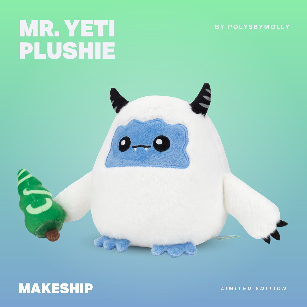 DAY 17 - SNOW❄️The days are getting shorter; the leaves are starting to change, and soon, the icy breeze will have us cuddling up next to the fire. Would you mind if a Yeti took refuge in your warm and cozy abode? #peachtober22 <a href="/Makeship/">Makeship</a>