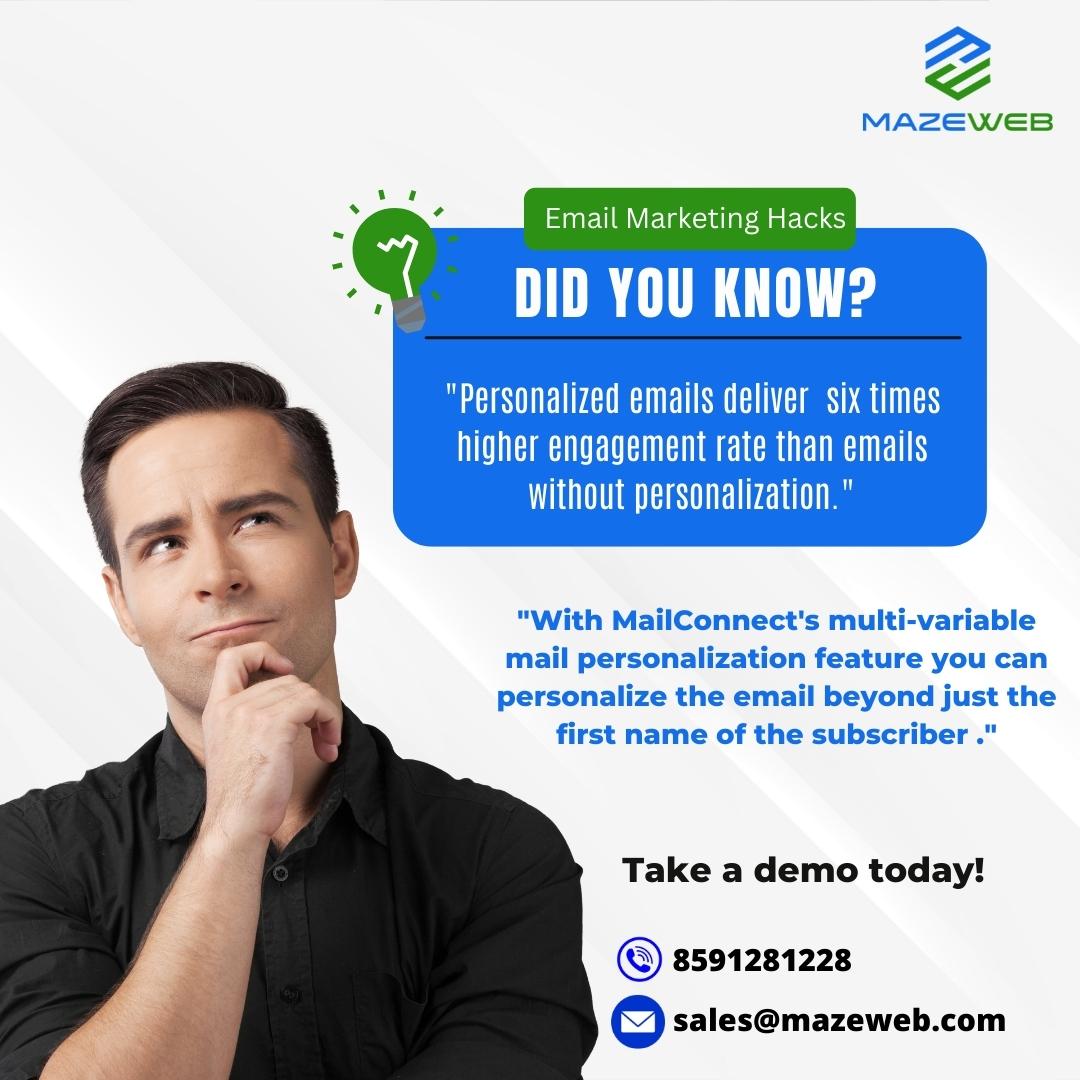 mazewebtech's tweet photo. MailConnect is a complete email marketing tool with features such as a user friendly dashboard, list merge, email personalization, drag and drop editor with basic photoshop tools, an image library of 500k images and much more to choose from.
Take a demo today!
#Twitter #Trending https://t.co/9cNx0CCuGW