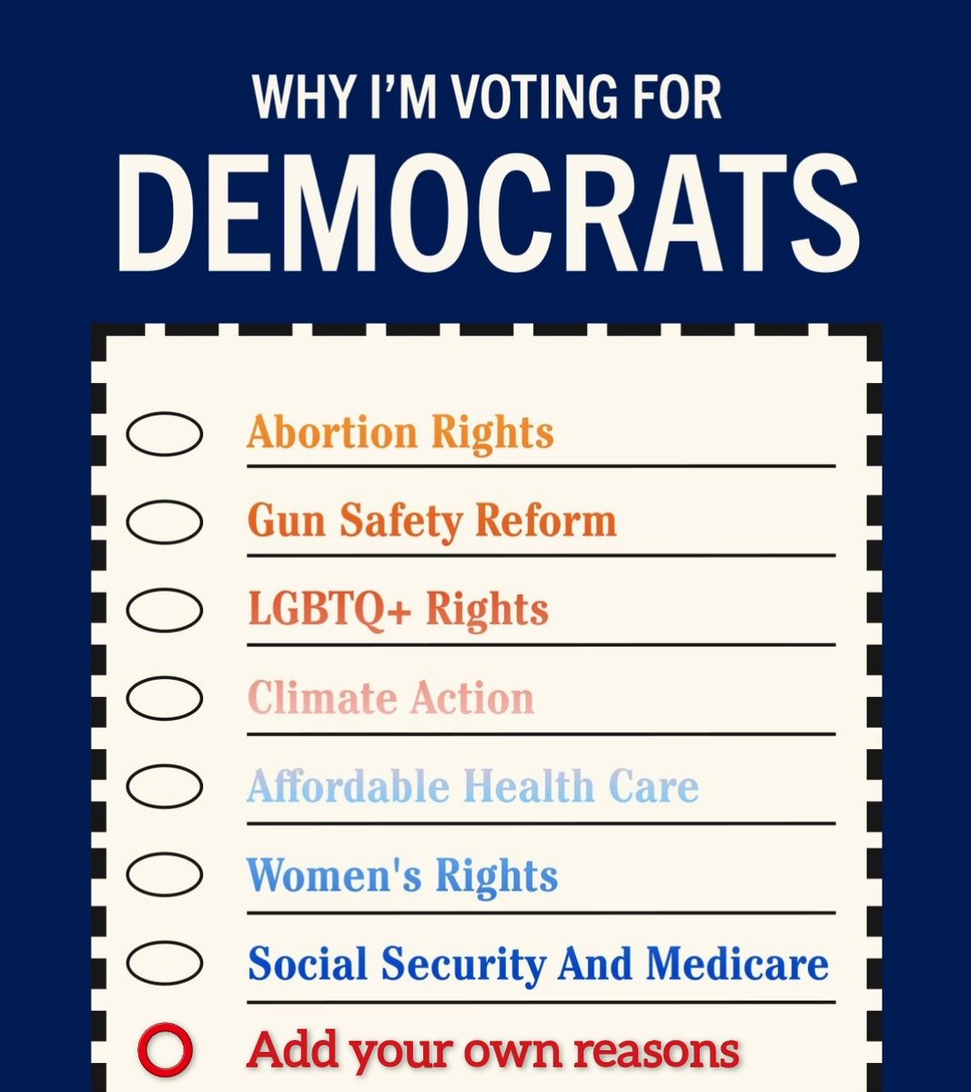 jcs2's tweet photo. @OccupyDemocrats @Susan35763565 #VoteBlueToSaveDemocracy
#VoteBlueToProtectWomen
#VoteBlueToProtectTheVote
#VoteBlueAmerica
#VoteBlueOrWeAreScrewed https://t.co/csAj6vOaqL