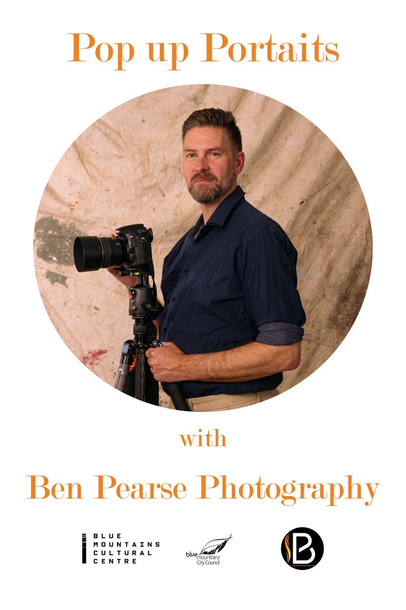 benjaminpearse's tweet photo. In association with the Archibald Prize 2022 Regional Tour exhibition at the Blue Mountains Cultural Centre, I will be offering portrait sessions for clients on the opening night, Friday 21st October 2022
#bluemountainsphotographer 
#popupportraits 
#archibaldexhibition2022 https://t.co/Vgu2p6PjID