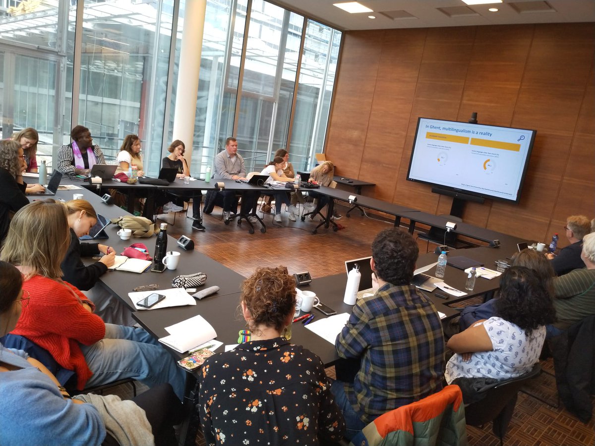 OC_Gent's tweet photo. Deze week hebben we leraren, beleidsmakers en onderzoekers uit Engeland, Nederland, Spanje en Wallonië op bezoek! In het kader van het @EDINAProject komen ze kennismaken met onze werking rond anderstalige nieuwkomers en bezoeken ze ook enkele Gentse OKAN-scholen. https://t.co/1VS3aFeexN