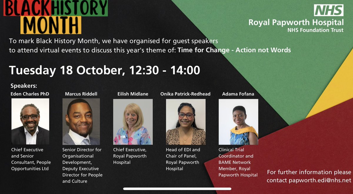 OnikaPatrick's tweet photo. So excited for today! Can’t wait to hear the amazing @riddell_marcus and @eden_charles #BHM2022 #BHM #Timeforchangeactionnotwords https://t.co/Y2YdRlhqRD