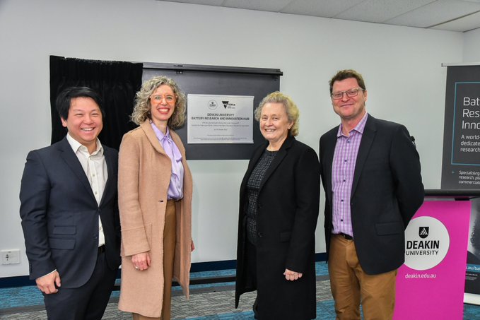 Battery Research and Innovation Hub (@deakinbattery) on Twitter photo Our new $10.3M Battery Innovation Hub for advanced battery design, innovation & testing launched today! Stay tuned for some exciting developments in this space <a href="/NinaTaylorMP/">Nina Taylor MP</a> <a href="/professormaria/">Maria Forsyth</a> <a href="/PatrickHowlett5/">Patrick Howlett</a> <a href="/DeakinIfm/">Deakin IFM</a> <a href="/arc_storEnergy/">ARC Centre for Future Energy Storage Technologies</a> deakin.edu.au/about-deakin/n… Our new $10.3M Battery Innovation Hub for advanced battery design, innovation & testing launched today! Stay tuned for some exciting developments in this space <a href="/NinaTaylorMP/">Nina Taylor MP</a> <a href="/professormaria/">Maria Forsyth</a> <a href="/PatrickHowlett5/">Patrick Howlett</a> <a href="/DeakinIfm/">Deakin IFM</a> <a href="/arc_storEnergy/">ARC Centre for Future Energy Storage Technologies</a> deakin.edu.au/about-deakin/n…