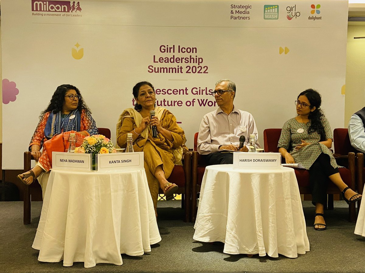 SupportMilaan's tweet photo. “We raise our girls to get married and we raise our boys to have a career. We need to change the way we raise our daughters.” - Kanta Singh @unwomenindia 

#GirlIconLeadershipSummit2022 #IDG2022 #CelebratingGirls 

@GirlUp @MASH_Project @DailyhuntApp https://t.co/JYVbsSrX9E