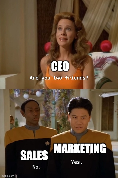 Sales überlebt NICHT ohne Marketing!
Marketing überlebt NICHT ohne Sales!
#marketing #sales #b2b