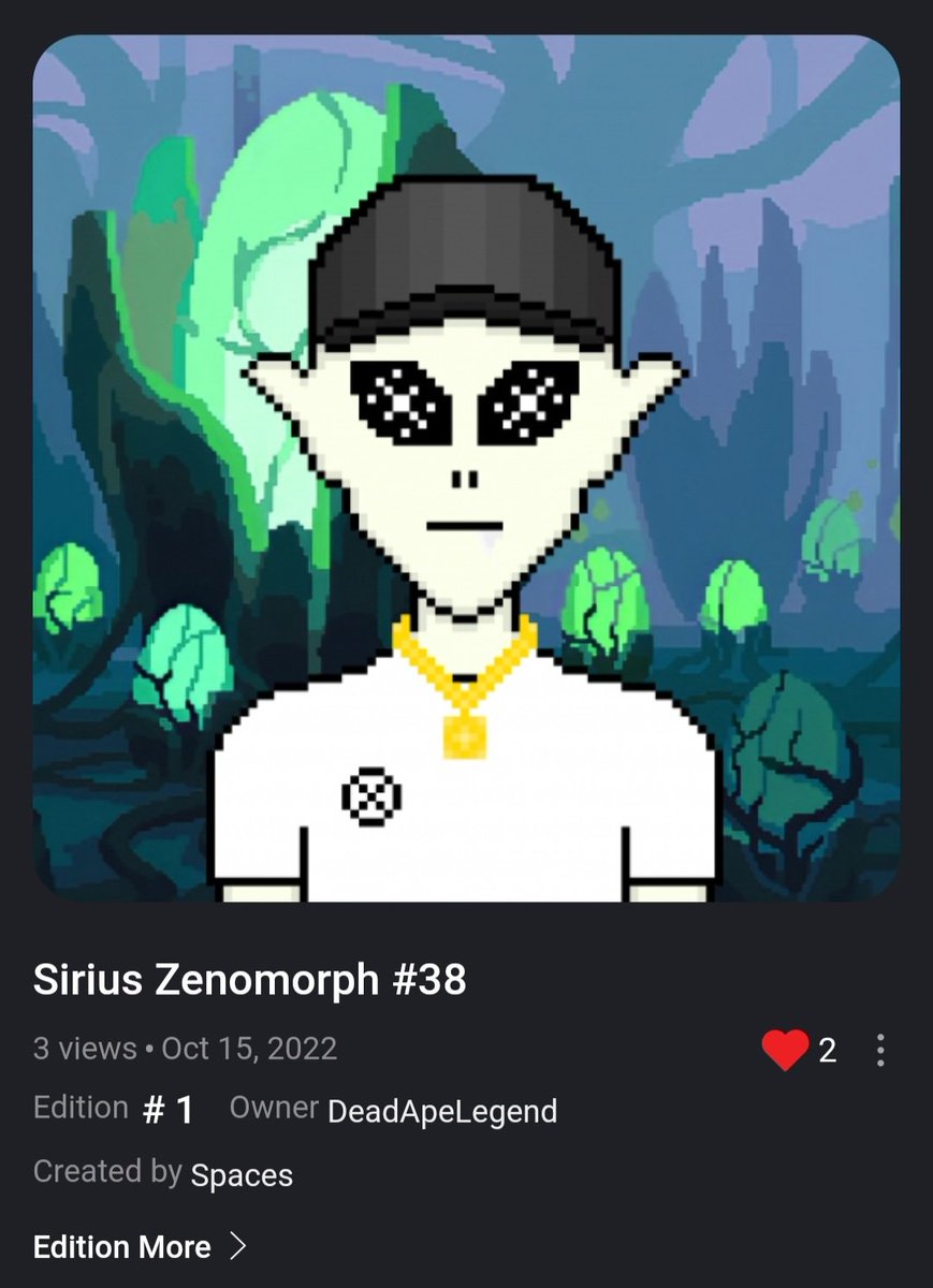 deadapelegend's tweet photo. Ooh no I bought Sirius NFT #38 He looks soft with white tee and the background looks like Alien eggs 👽
Collection @RafaellSpaces
#STRMNFT #STRMNFTMarketplace #DeadApeLegend #DeadApe #DAL #LadyApeClub #NFT #NFTs #NFTCommunity #NFT宣伝枠 #NFTJapan https://t.co/5d24I2wpNR