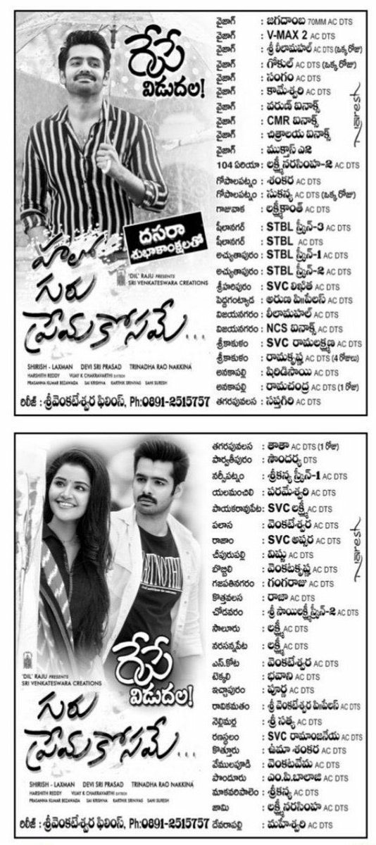 onlymoviesnews's tweet image. 4 Years For #HelloGuruPremaKosame !!

Sangam Theater, Vizag 30 Days RUN replaced with #TaxiWaala !!

@ramsayz @anupamahere @pranitasubhash @prakashraaj @ThisIsDSP @VijayKesav #DilRaju @SVC_official #TrinadhRaoNakkina

#4YearsForHGPK (18-10-2018) @baraju_SuperHit