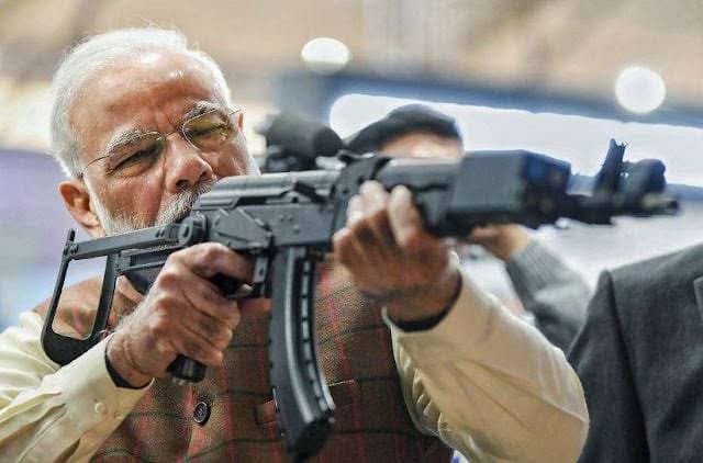 Charan_Bedra's tweet photo. Kalashnikov AK 203 to be produced in India by year end, says Russia.

THANK YOU @narendramodi 

@rajnathsingh 

@Spearcorps https://t.co/3mpdulk6s9