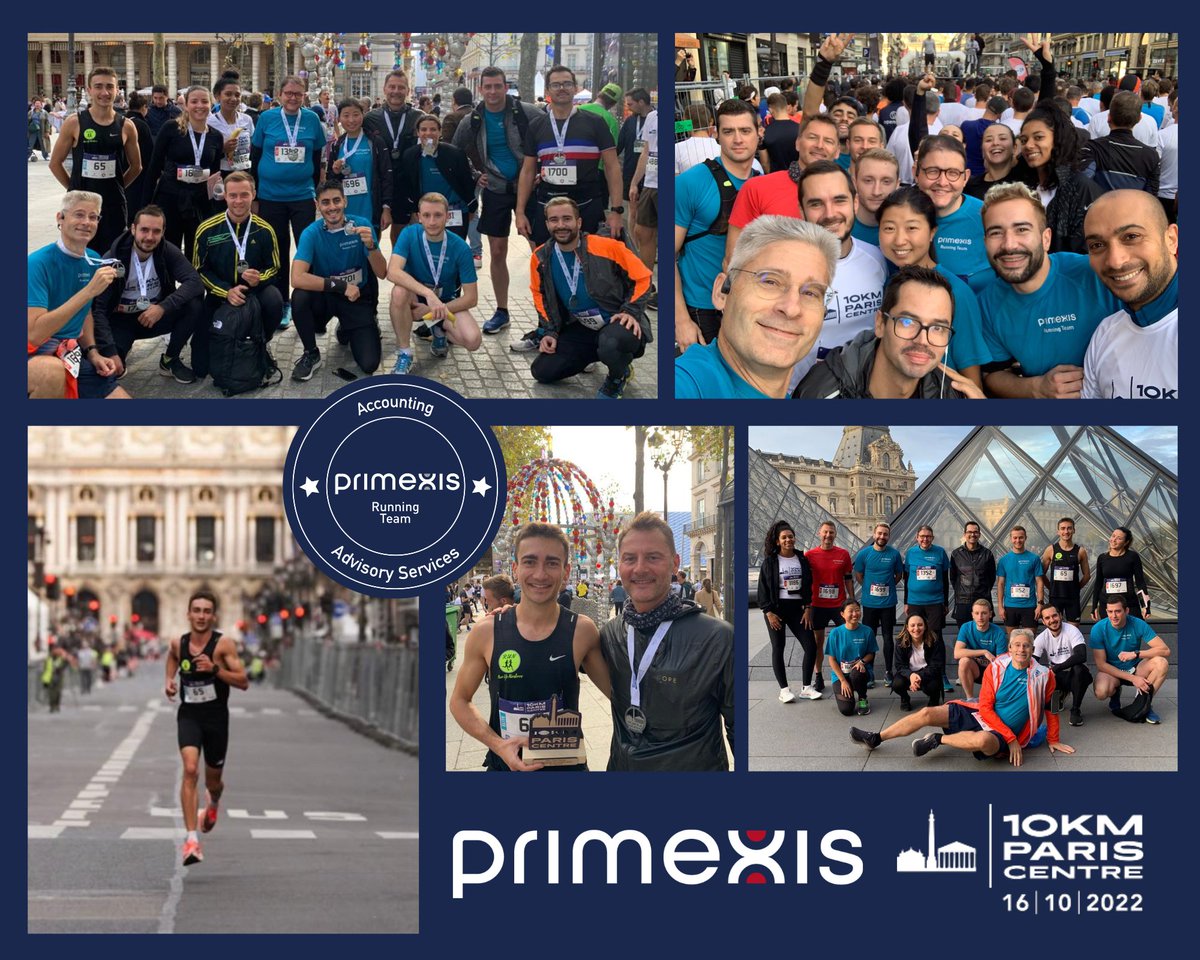 Primexis's tweet photo. Bravo à tous les membres de la #PrimexisRunningTeam, qui ont participé dimanche aux #10KmParisCentre 
🏆 Une mention spéciale à Antoine qui est monté sur la 𝟮𝗲̀𝗺𝗲 𝗽𝗹𝗮𝗰𝗲 𝗱𝘂 𝗽𝗼𝗱𝗶𝘂𝗺 avec un temps de 𝟯𝟭𝗺𝗻 𝗲𝘁 𝟯𝟬 𝘀𝗲𝗰 !

 #running #fierté #teamspirit #sport https://t.co/5zQxnWZMF3