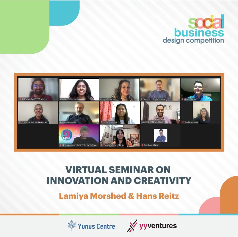 Green_ink_bd's tweet photo. Team of Project DeliveryAppa by @Green_ink_bd is thrilled to attend a virtual seminar by @YYGoshthi, organised exclusively for the finalists of the Social Business Design Competition 2022 and the graduating Spring 2022 cohort of the YY Goshthi’s incubation program. #Bangladesh https://t.co/6jykbFQ1ud