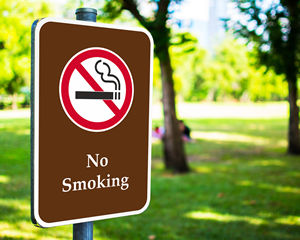 YingZheng22's tweet photo. We can see this sign in our daily life. Negation with NO signs is very common in public places. I found this sign in a public central park. This is important because it can remain people do no smoke on grass, which will effect fire. #ling107f22 https://t.co/zrjAPS83vy