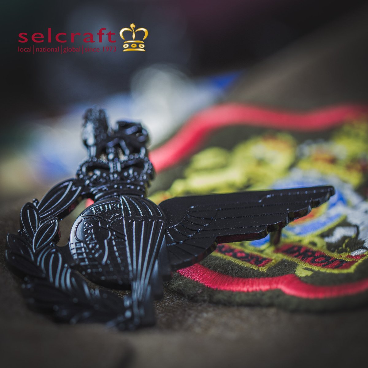 SelcraftUK's tweet photo. Our latest commission brings together the #RoyalMarines & #ParachuteRegiment 🏅 #Selcraft UK proudly created a bespoke badge uniting the two, despite the rivalry https://t.co/KBCdaX5lkV local | national | global | since 1973 #mutualrespect #selcraftuk #medals #medal #medallist https://t.co/B5trJQgReO