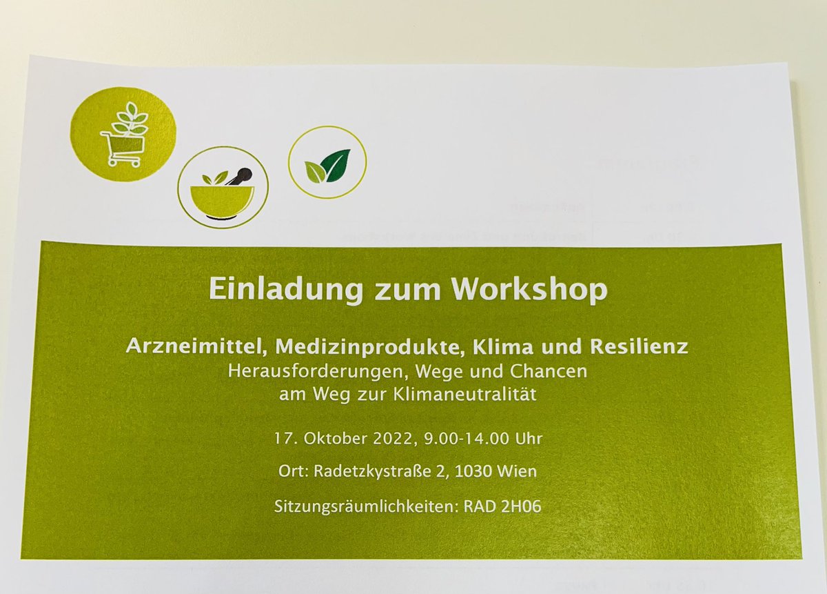 RLichtenecker's tweet photo. Ein Schritt zu mehr Klimaschutz im Gesundheitswesen - Danke für den sehr produktiven und wichtigen Austausch!
#goeg #apothekerkammer #ages #bmsgpk #phago #fhkrems  #pharmig #bbg #phago #austromed #bmk #sv #agkrankenhausapotheker https://t.co/aumalkI6Dl