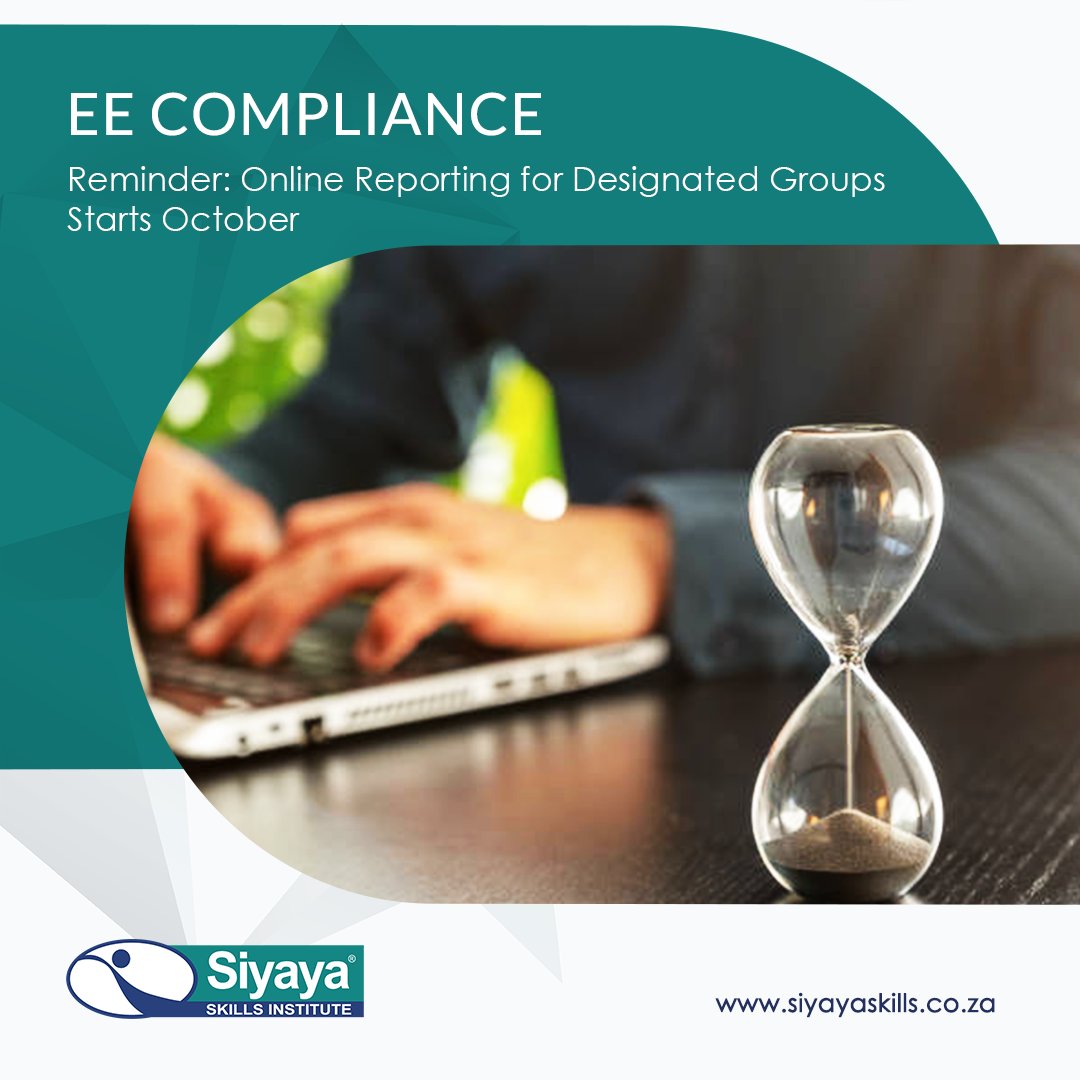 SiyayaSkills's tweet photo. #Online #reporting for designated #employees begins now & closes 15 January 2023. Let the #EE experts make this happen for your organisation.
https://t.co/rXVNQeoGUn #SiyayaSkills #ExpertConsultant #EEPlan #Compliance #NEXTEC #PeopleSolutions https://t.co/ZlTQ2vsU0r