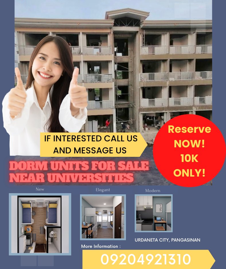 ryanzarate's tweet image. Tired of renting? It's time to own your own property🔑🏢
GAMITIN MO, IPAUPA MO, IPAMANA MO!
Bayani Hall Centrale Condo Apartment in Urdaneta  🏢
📍University belt , malapit sa hospitals,public market at malapit sa central malls. 

For site viewing:
📞09204921310