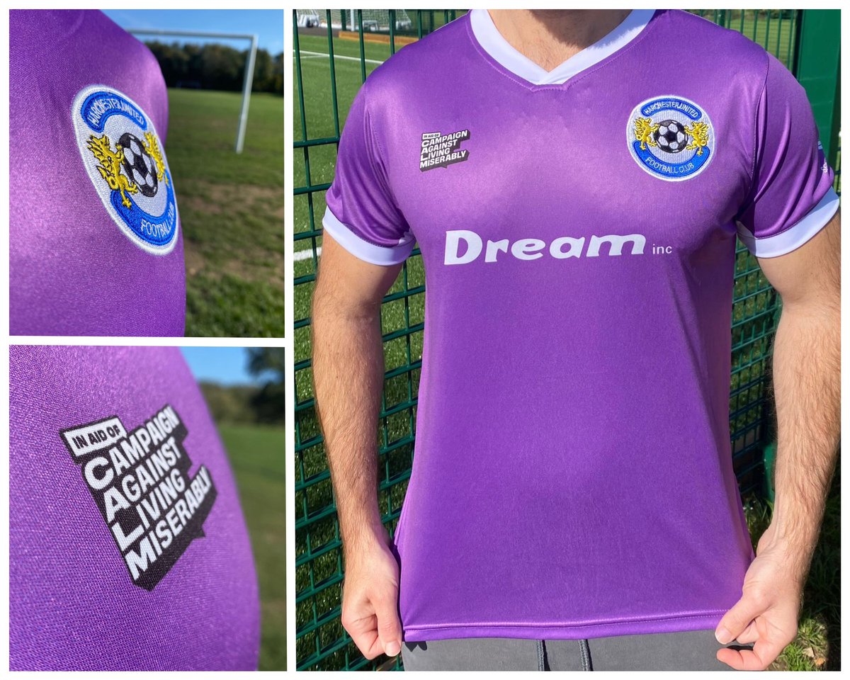 sid_lambert's tweet photo. UPDATE: 

We have 3 shirts left (1M, 2L) of the Harchester 1999 FA Cup Final kit.

Carefully recreated from that epic season finale, the limited-edition shirt is sold in aid of CALM.

Last chance to #BringBackDreamTeam

👀➡️ https://t.co/g7sCoTidWh https://t.co/2PxcXWwxEE