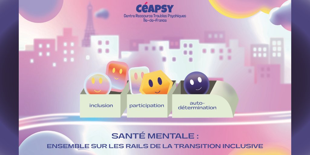 🧠🔔LE COLLOQUE DU CÉAPSY🔔 : « Santé mentale : ensemble sur les rails de la #transitioninclusive ! » vous propose d’explorer les différents enjeux de l’approche inclusive appliquée au champ de la #santémentale

📆Jeu 24 nov, 9h-17h, en visio

▶️bit.ly/3CBscld

@ARS_IDF