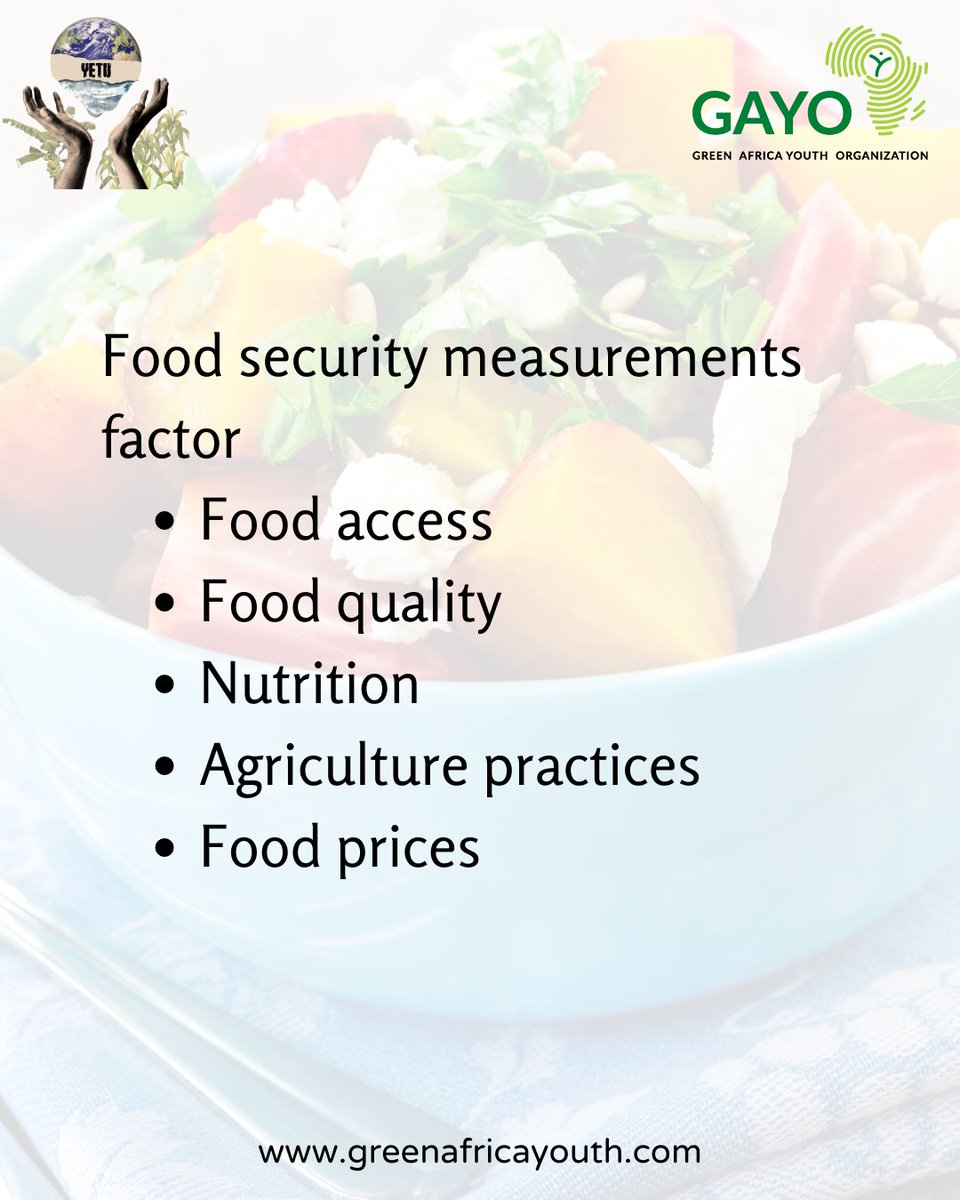 Food is one of the most important parts of our daily lives. 

It gives us energy and helps us to develop, grow, and remain healthy. 

Food security measurements factor 
➡️Food Access
➡️Food quality

#d4ag #digitalagriculture #yetupodcast #worldfoodday2022

<a href="/yetuglobal/">Yetu Global</a>
