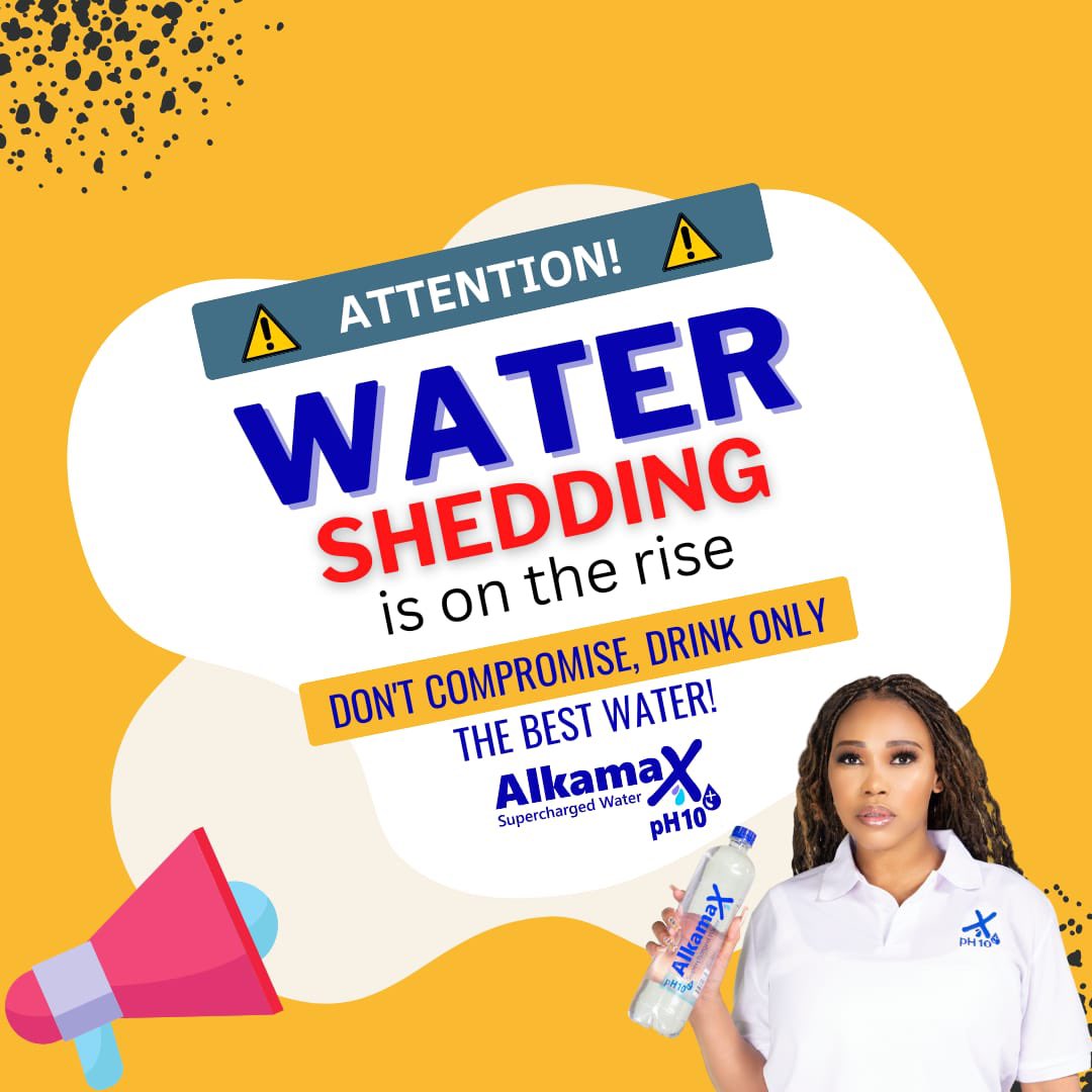 Choose the right water, Alkamax which has health benefits. 

#alkamax
#alkaline 
#alkalinewaterbenefits 
#alkalinewater 
#water 
#watershedding 
#Macg 
#Sabotage 
#lindiwe 
#stage4
