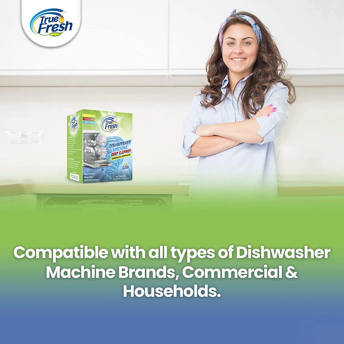 _true_fresh's tweet image. True Fresh Dishwasher Cleaner Tablets are easy to use. Simply place one in the detergent dispenser and run a normal cycle. For best results, use every month or as needed.

Buy: bit.ly/3EbNZCc

#truefresh #dishwashercleaner #deepcleanformula #dishwashercleanertablets