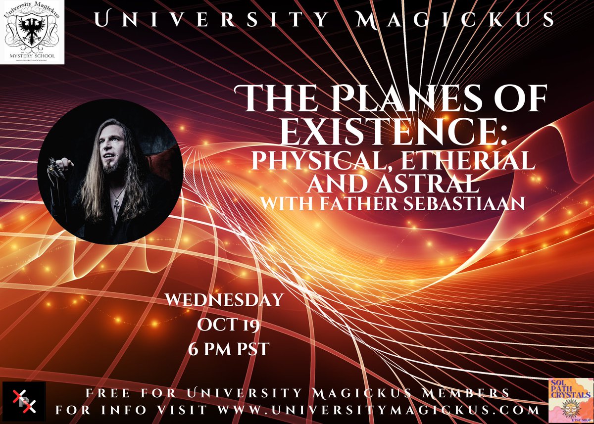 eventbrite.com/e/the-planes-o… Free for university magickus members using the membership allowance, for info visit universitymagickus.com.Join Father Sebastiaan into a journey into the astral realms