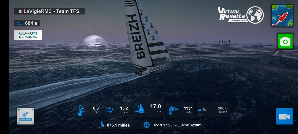 olivier_winter's tweet photo. Bonjour !
9xxx ème après échouement sur l'île de Ré (arrêt 4h)
Remontada #Objectif500 #TrousselCup @VirtualRegatta https://t.co/FOWFM1zhaU