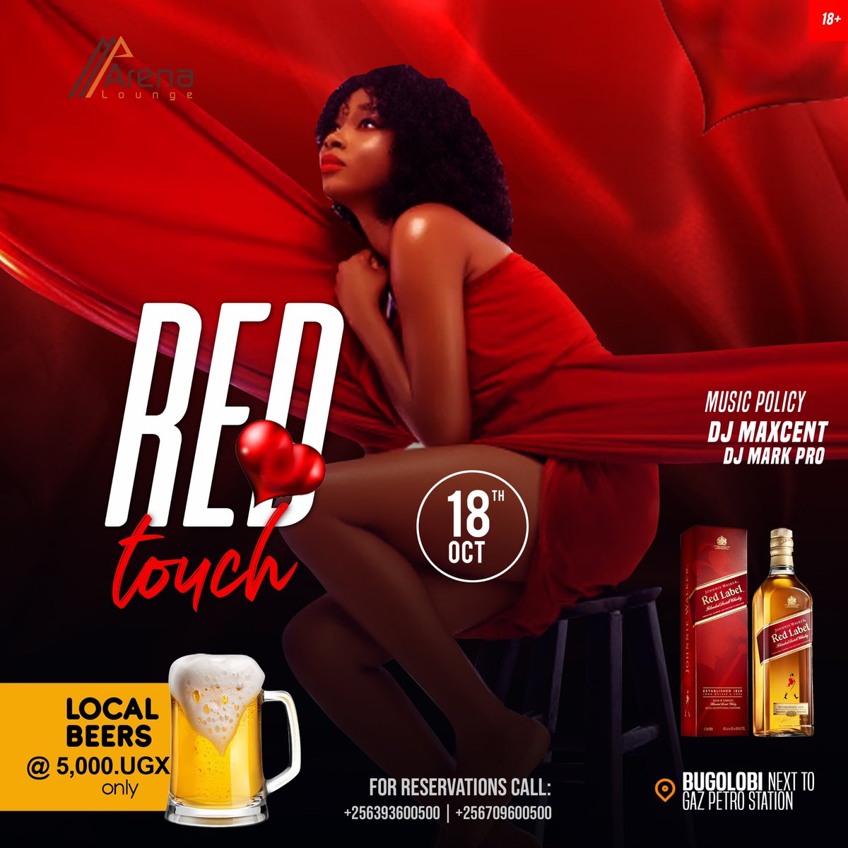ArenaBugoloobi's tweet photo. Come through tonight at @ArenaBugoloobi for the #RedTouch Tuesdays with @DeejMaxcent https://t.co/otP5f5gqNO