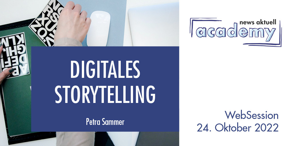 Im Netz stehen unzählige Möglichkeiten zur Verfügung, um Stories wirkungsvoll zu erzählen. <a href="/PetraSammer/">Petra Sammer</a> erklärt die Eigenheiten des Storytellings und Voraussetzungen für PR-Erfolg speziell im digitalen Raum.
Ein Webinar der Academy von <a href="/newsaktuell/">newsaktuell</a> 
eventbrite.de/e/websession-d…