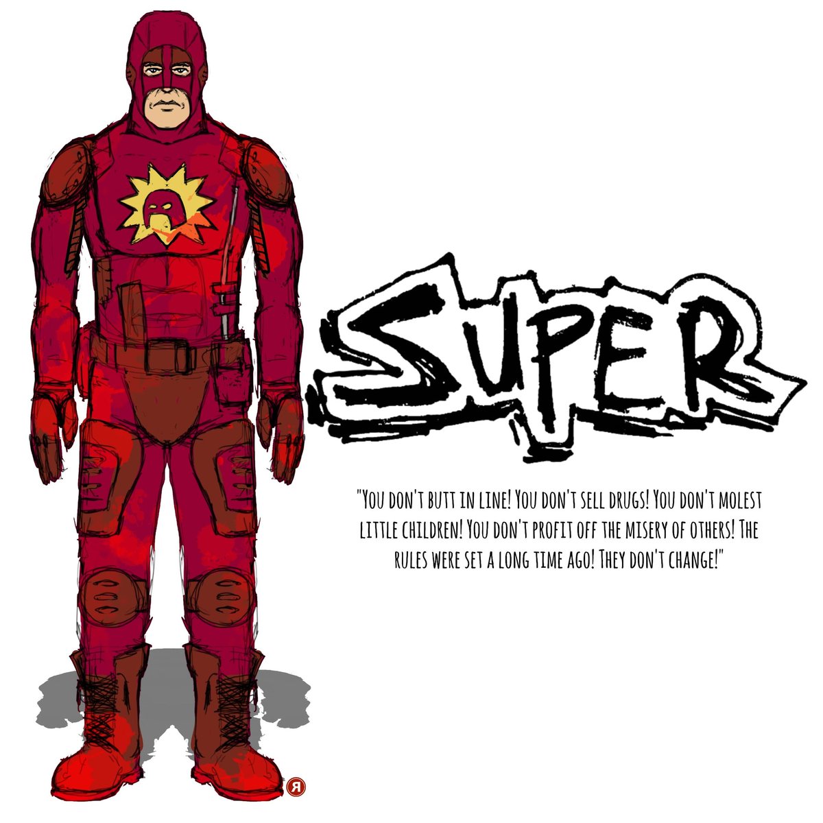 therealReddRyan's tweet photo. My brother @misterhydesson asked me to draw The Crimson Bolt from "SUPER". I never in a million years would have thought @jamesgunn would see and like it! ๐คฏ
#Super #Supermovie #FrankDarbo #TheCrimsonBolt #shutupcrime #aJamesGunnfilm #ReddRyanart #ReddRyanWho #WHOISREDDRYAN https://t.co/8mLIpOdJ29