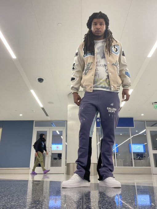 Airport drip 💧 LA west happenin 😏 #gallerydept #louisvutton https://t.co/uO1EbKZ6lb<a href="/tag/gallerydept"class="tags">#gallerydept</a><a href="/tag/louisvutton"class="tags"><span>#louisvutton</span></a>