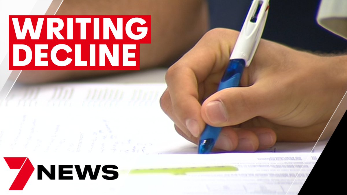 7NewsMelbourne's tweet photo. Most Year 9 students have the writing skills of much younger children and use punctuation like an 8-year-old. A review of 10 million NAPLAN results found reading and numeracy is improving, but teenagers' writing ability is in serious decline. https://t.co/rslXYPZMTG #7NEWS https://t.co/ATUONNXxMZ