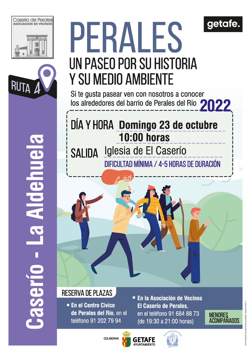 aytogetafe's tweet photo. Un paseo por la historia y el medio ambiente de Perales del Río: Caserío - La Aldehuela
🗓️ Domingo 23 de octubre - 10:00 h
📍 Salida: Iglesia de El Caserío

Más información:
👉 Centro Cívico Perales del Río 91 202 79 94
👉 Asoc. Vecinos El Caserío de Perales 91 684 88 73 https://t.co/M9NaWau0oP