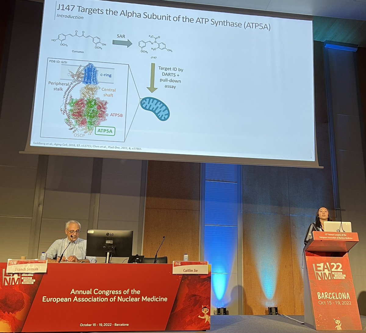 schibli_CRS's tweet photo. Promising results from a new PET tracer targeting the mitochondrial ATP synthase ATP5A reported at the #EANM22 by Caitlin Jie. https://t.co/c6ky8PnxX8