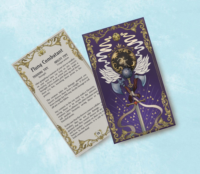 wepepe_draws's tweet photo. Wanted to share one of my commission for Shane's ttrpg kickstarter campaign. I design for the stamina feats cards in tarot style😊
#commission #wepepedraws #ttrpg #fantasyttrpg #5e https://t.co/S8pQT2pRFW