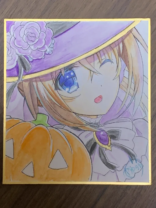 コミ1用色紙描けました 