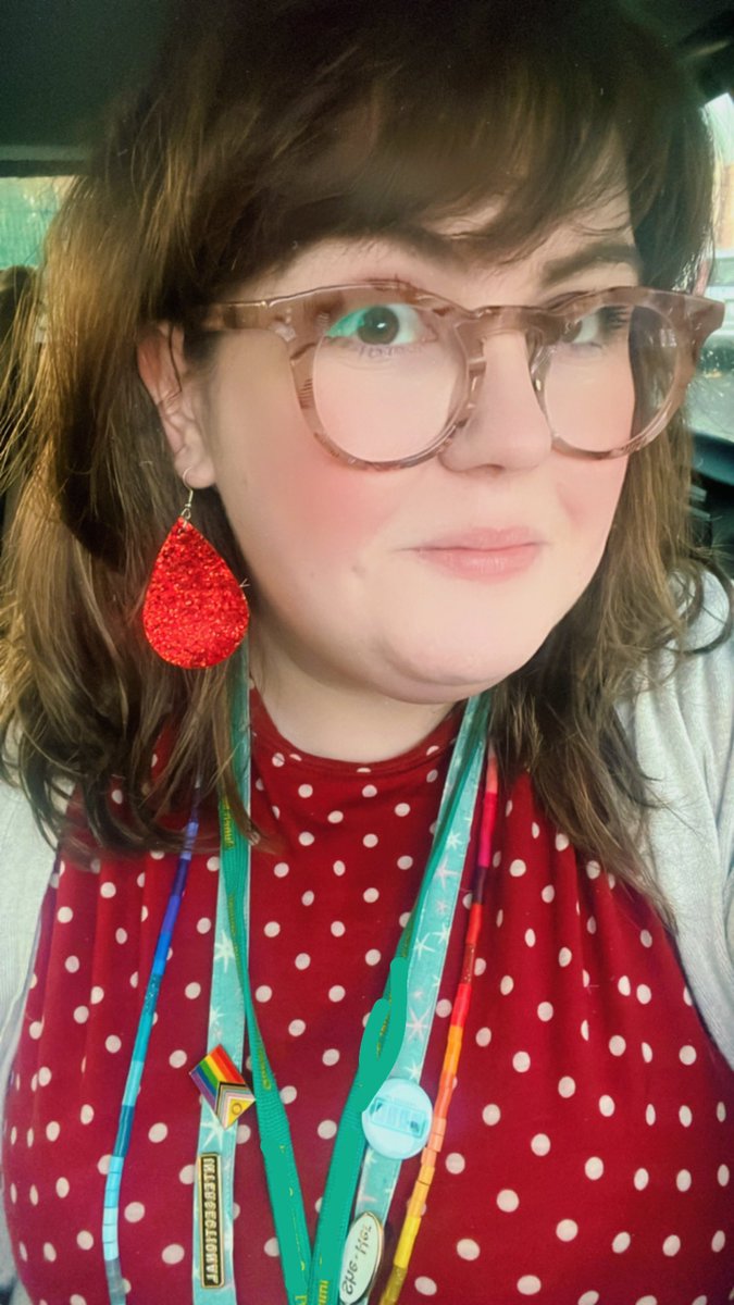 kra_morgan's tweet photo. Couldn’t resist matching my earrings to Y8’s learning on menstrual well-being today! #PSHETeachers #justsayperiod https://t.co/7xNeWdITP0