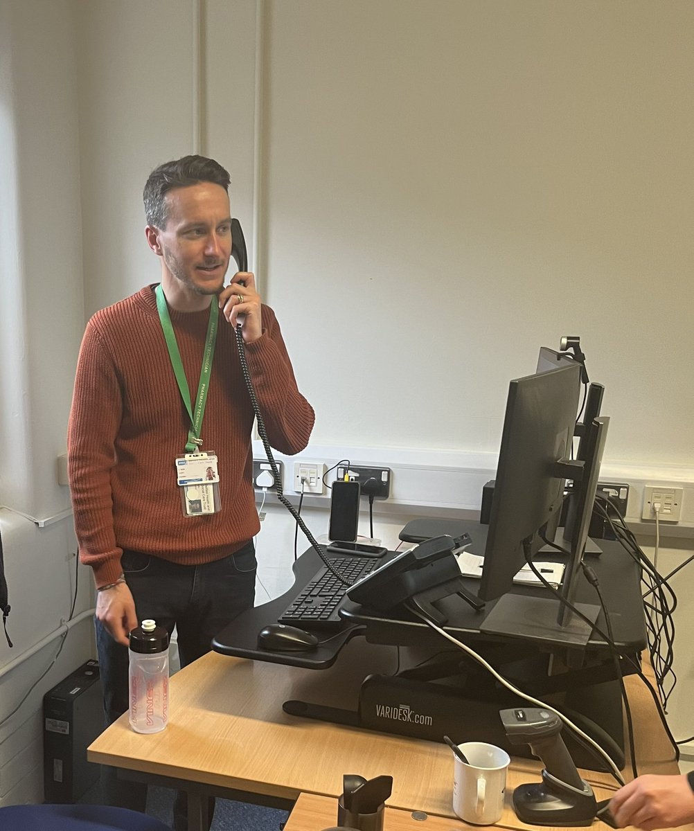 lalalala1403's tweet photo. The pharmacy ICT and robotics technicians Conor and Emma, based up in KBN, assisting procurement Technician Tara with some Information. A lot going on up here developing technicians roles in the  trust @JoSuttonPTechNI @mccusker_eimear @GPeeps89 @NICPLD1 @BelfastTrust #RxTechDay https://t.co/Lwc57fRhUb