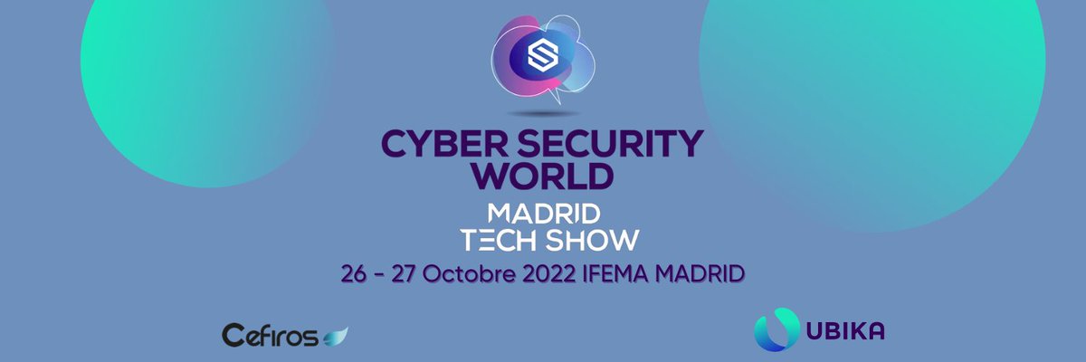 UBIKA participe au Cyber Security World Madrid 🇪🇦 avec <a href="/Cefiros_VAD/">Cefiros VAD</a> les 26 et 27 octobre à IFEMA MADRID. 
#CSWMadrid
Pour plus d'informations : cybersecurityworld.es