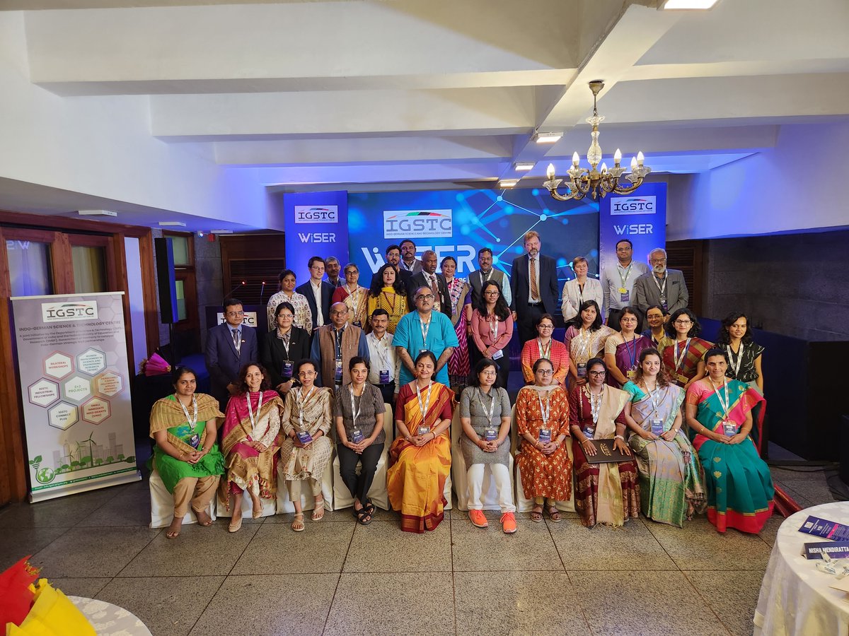 INDOGSTC's tweet photo. The 1st batch of IGSTC WISER awardees were felicitated by H.E. @AmbAckermann, Ambassador, @GermanyinIndia, Prof. Pandit, Vice Chancellor, @JNU_official_50 and @skvdst, Head, Intl. Div, @IndiaDST. Congratulations to all awardees.
@BMBF_Bund @rmadhan2000 @eoiberlin 
#WomenInSTEM https://t.co/dTsBnajnXf