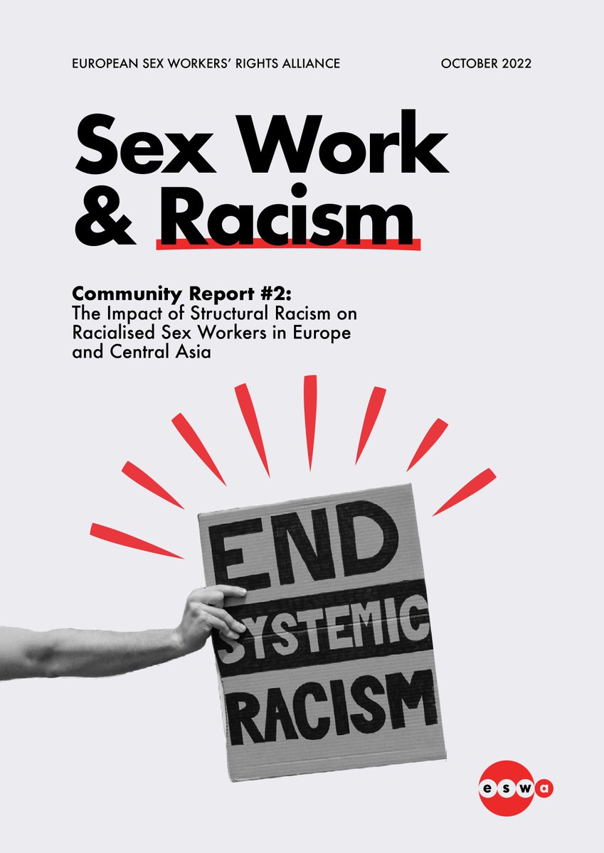 Our 2nd community report is here!
Launched during #eswaCongress2022, this paper explores the impact of structural racism on sex workers in Europe &amp; Central Asia and recommendations to address this issue at EU, national &amp; individual levels.
Read it in full: eswalliance.org/sex_work_racis…