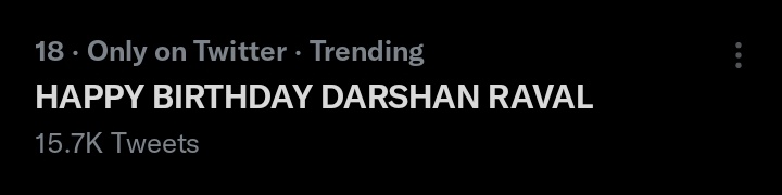 darshxharshita's tweet photo. It's trending 
https://t.co/uIjLVJgEuU
HAPPY BIRTHDAY DARSHAN RAVAL
TUM MERE OUT NOW https://t.co/GAcCMdUVuB