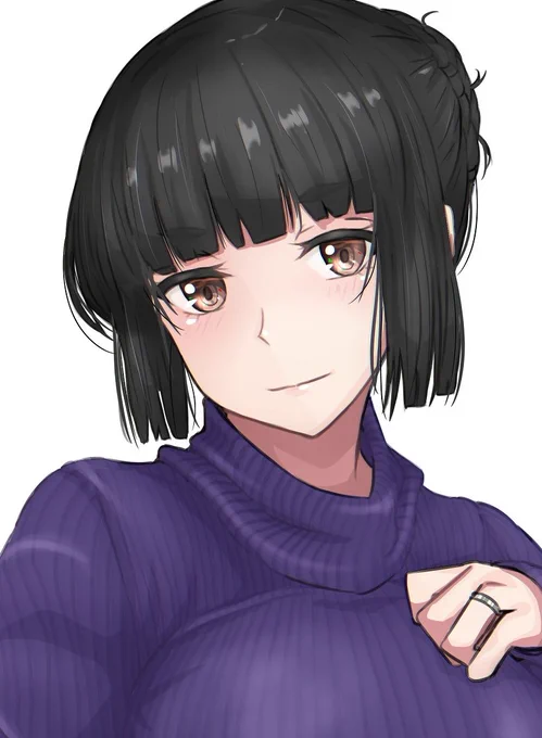 なかなか美人さんになったような髪下ろし差分も描くぞい 