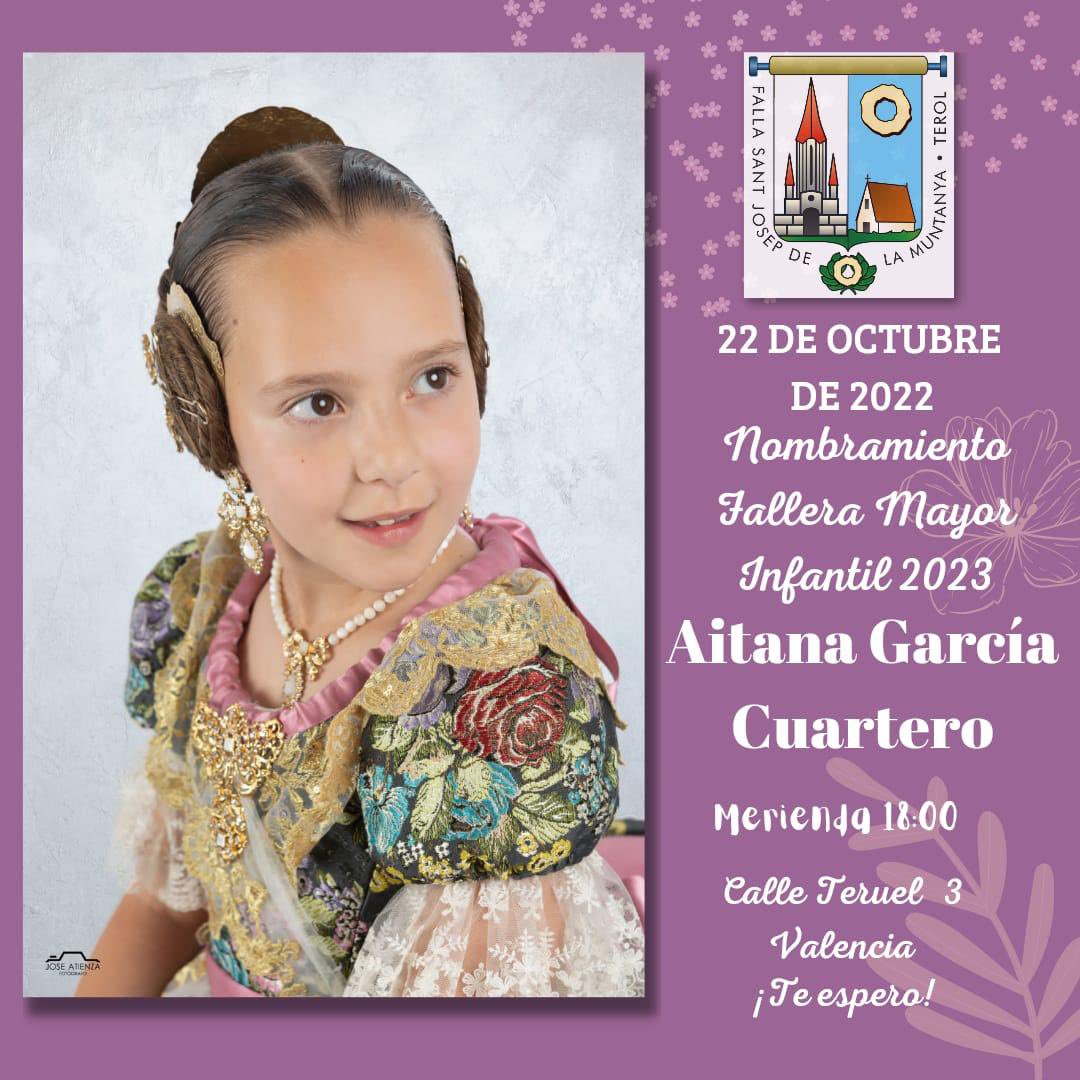 SjmtFalla's tweet image. Nomenament fallera major infantil Aitana Garcia i Cuartero