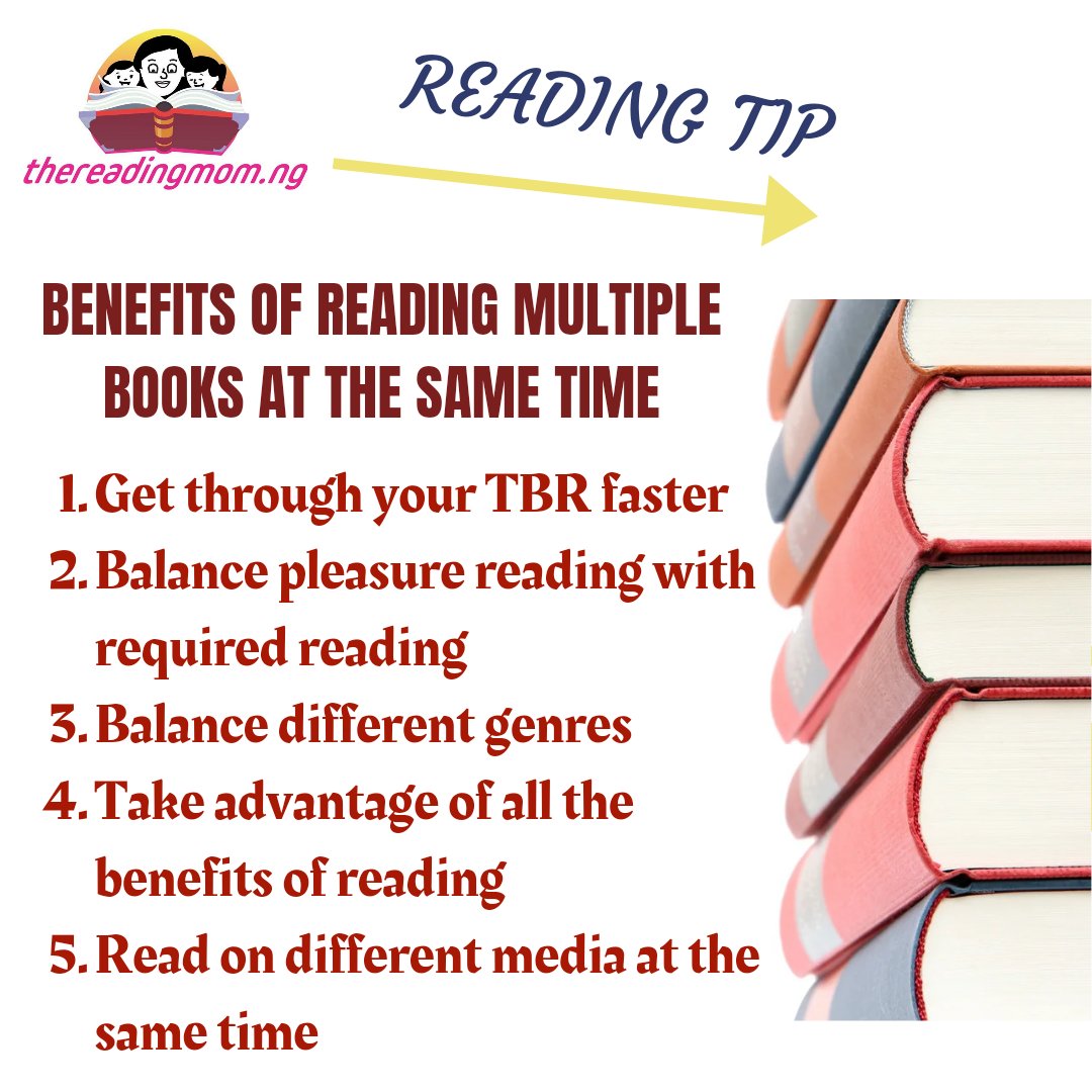 thereadingmomng's tweet photo. Do you read multiple books at the same time? Why?
📚 I'm currently reading 5 books at the same time, one is a Christian non-fiction from which I read a chapter daily. I read the others based on my mood.
#thereadingmom #blessingreads #readingtip #multiplebooks #bookishthoughts https://t.co/HLHTwYvH1X
