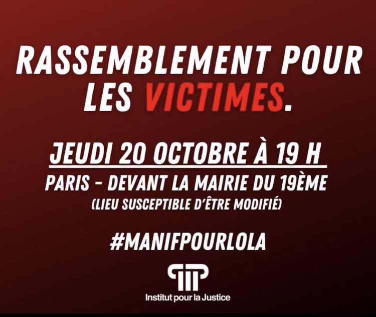 Parento11's tweet photo. Rassemblement pour #Lola le 20 octobre #StopIndifference https://t.co/NceTqagiYw