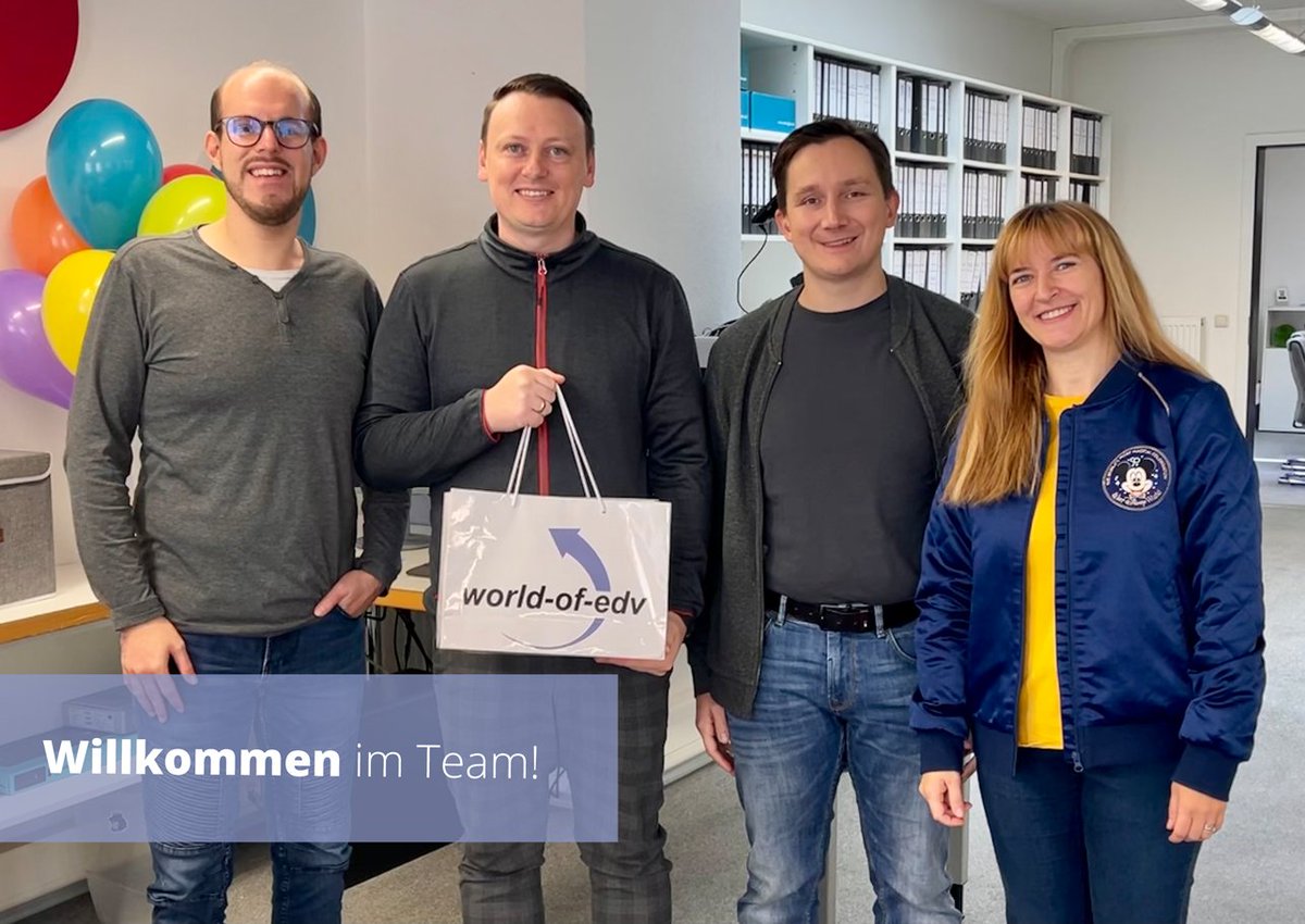 Willkommen im Team lieber Oleg! 🤝

Anfang Oktober durften wir ein neues Gesicht bei uns begrüßen und freuen uns, mit Oleg weitere Unterstützung für unser Support-Team zu erhalten. ☺️

Wir wünschen Dir einen guten Start. 🚀
#neuerkollege #mitarbeiter #worldofedv