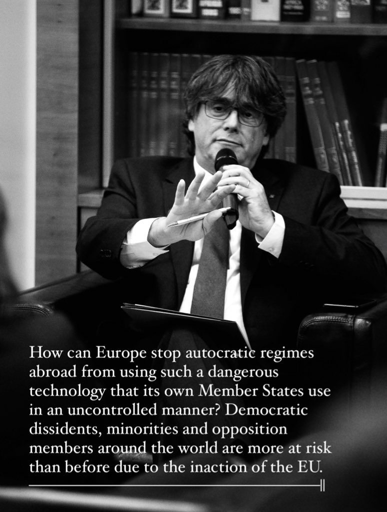 KRLS's tweet photo. I’ve lived for five years in exile, and if there’s something I have learnt, it is that the more the EU protects Spain, the more its double standards on civil rights damage its internal and external credibility. We cannot do it any longer | #Pegasus

📑 https://t.co/U03lcELAjh https://t.co/T8cC1VcHQY