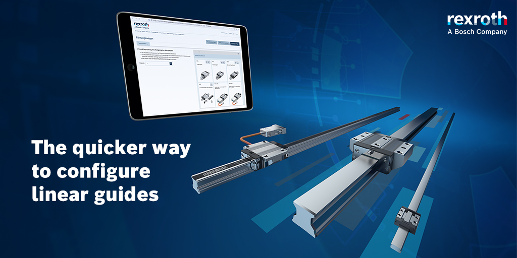 boschrexroth's tweet photo. Digital engineering with straightforward selection and configuration: #BoschRexroth has expanded its online configurator for ball and roller rail systems.
Click yourself through the intuitive configurator: https://t.co/RcftCE3aFT
#runnerblocks #guiderails #linearmotiontechnology https://t.co/IAGiw8yRcw